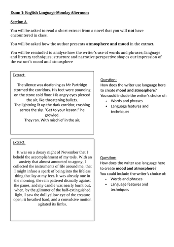 Mood and atmosphere - English