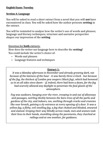 Descriptive language - setting