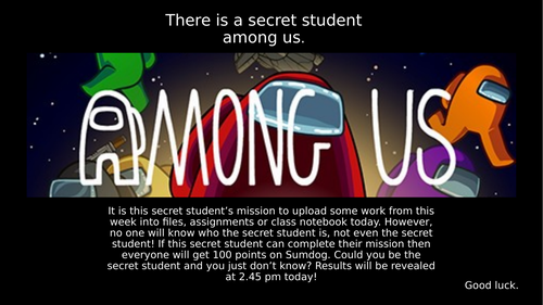 Online Secret Student-Among Us (editable)
