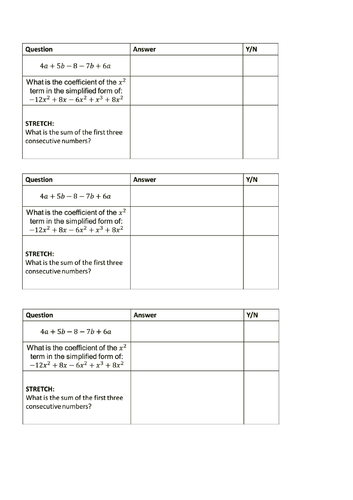 Collecting Like Terms Lesson | Teaching Resources