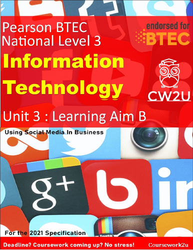 2021 BTEC IT Level 3 - DISTINCTION* Unit 3 Learning Aim B