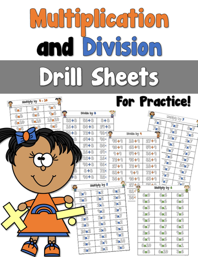multiplication-and-division-fact-drill-sheets-teaching-resources