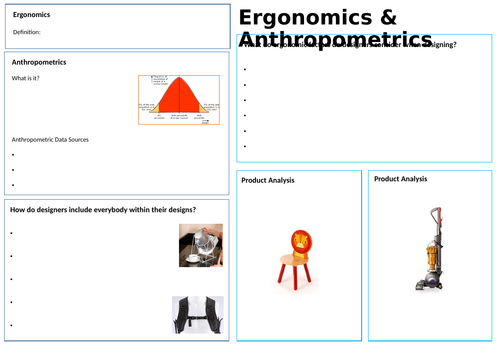 A-level - Anthropometrics & Ergonomics