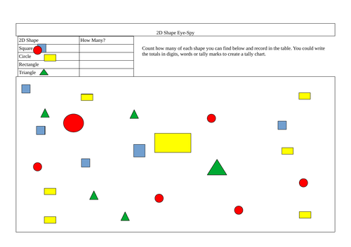 2D Shape Eye-Spy | Teaching Resources