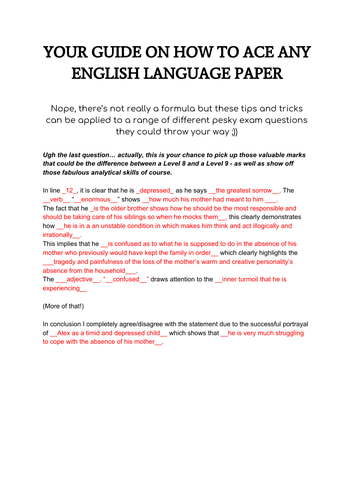 HOW TO ACE ANY ENGLISH LANGUAGE PAPER