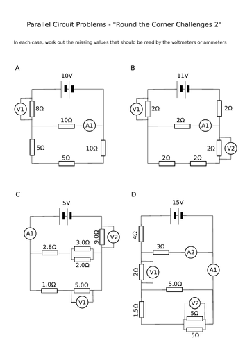 Difficult Circuit Problems for GCSE and IGCSE Physics with Answers