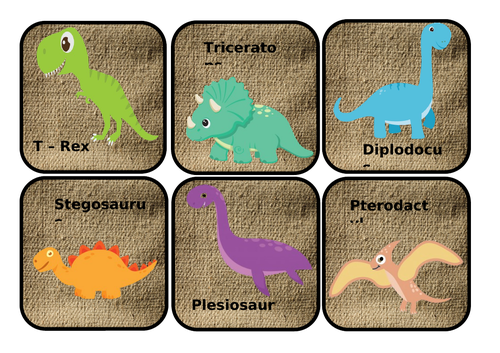 Dinosaur species scavenger hunt | Teaching Resources