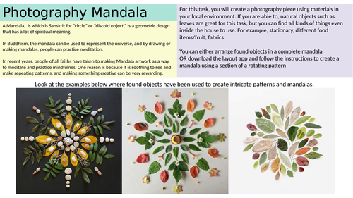 Whole school art activitys for online learning