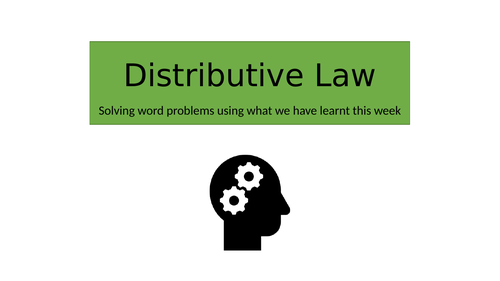 Distributive Law in word problems