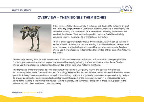 'Them Bones, Them Bones | Curriculum Coverage Overview | LKS2