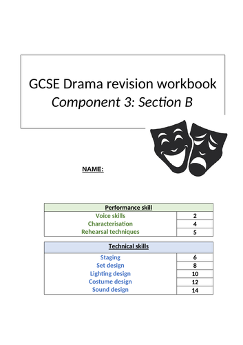 GCSE Drama Comp 3 revision booklet