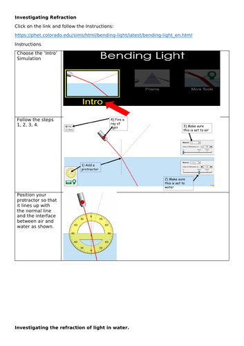Refraction of Light (Virtual investigation)