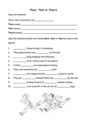 KS2 Worksheet - Homophones - There/Their/They're (2 worksheets)