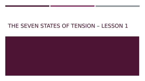 Introduction to the Seven States of Tension Lesson Bundle
