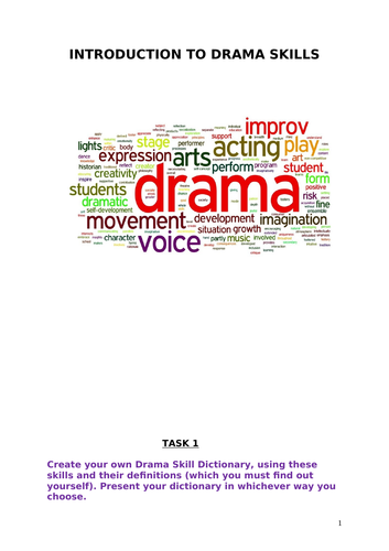 Intro to Drama Skills: Dramatic Tension