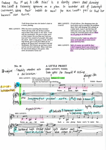 SWEENEY TODD ANNOTATED SCORE - A LITTLE PRIEST