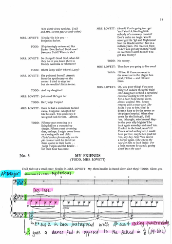 SWEENEY TODD - MY FRIENDS ANNOTATED SCORE