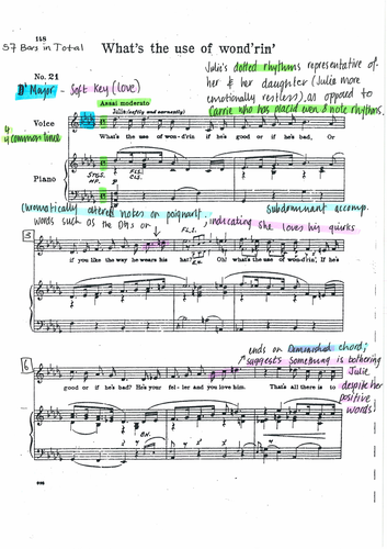 AQA A Level Music  What's the use of wonderin' - Carousel
