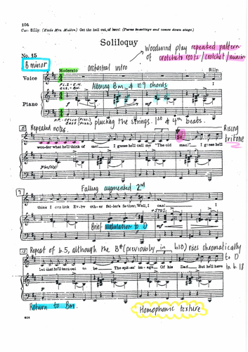 Soliloquy annotated score from Carousel
