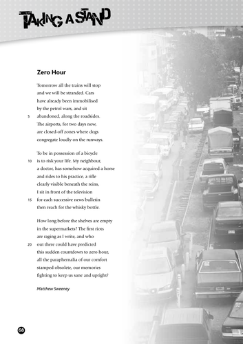 Home Learning Poetry Zero Hour