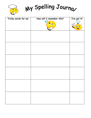 KS1/KS2 Worksheet - Spelling Journal (Tricky Words)