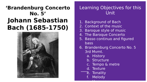 GCSE EDEXCEL Bach's Brandenburg Concerto No.5 FULL ANALYSIS PowerPoint