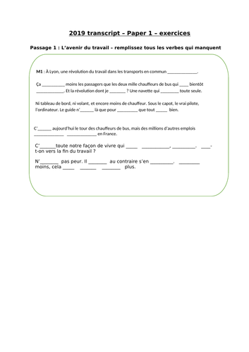 Edexcel 2019 A-Level Paper 1 - post test exercises
