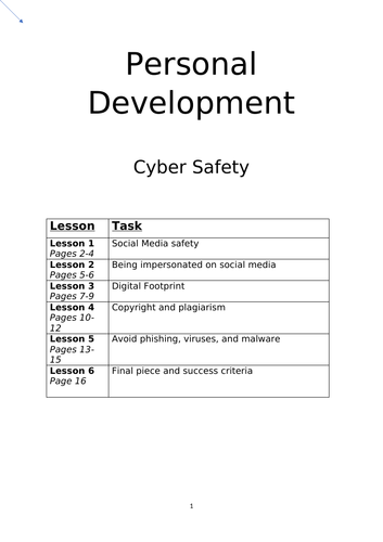 Cybersafety Remote Learning Unit