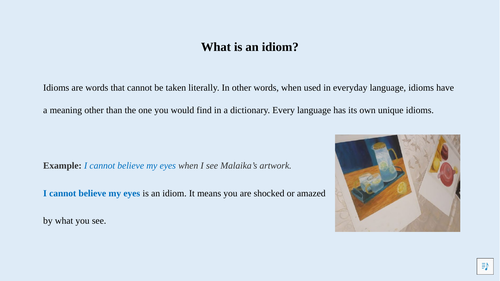 What is an idiom?