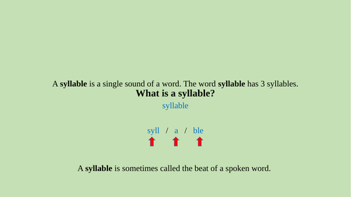 What is a syllable?