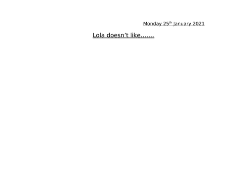 What food does Lola not like?