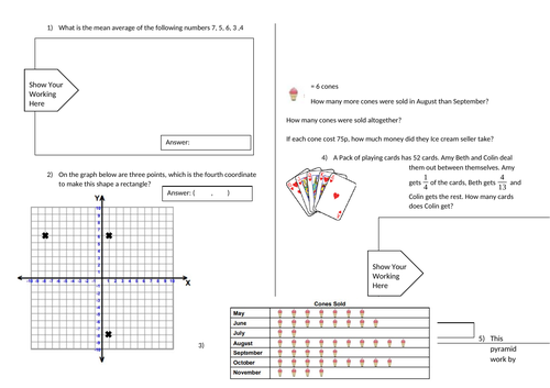 Mixed Word Problems Year 5 and 6