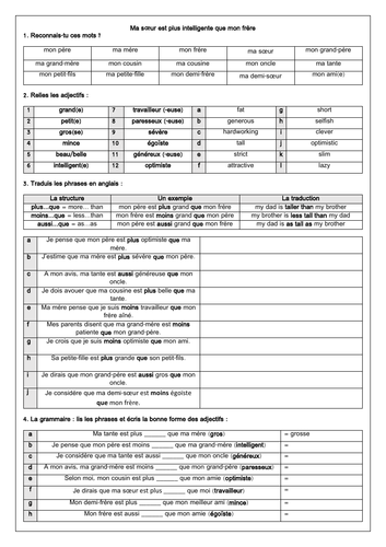 french-comparisons-family-ma-famille-teaching-resources