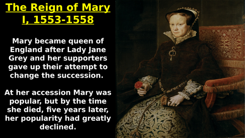 The Reign of Mary I: 1553-1558 (AQA A-Level, 1C - The Tudors: England, 1485–1603)