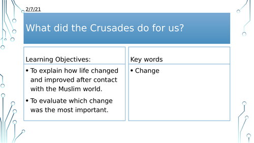 Year 7: Impact of the Crusades