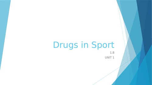 IGCSE PE Drugs in Sport