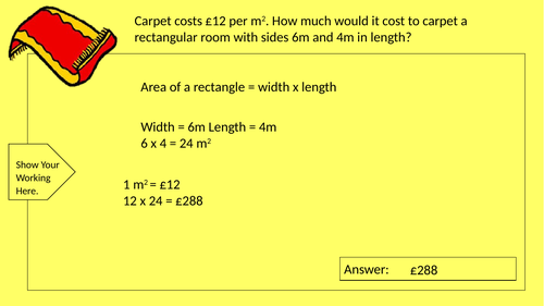 Perimeter, Area and Volume Word Problems Years 5 and 6