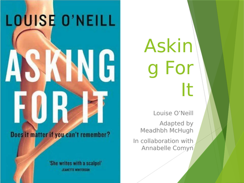 Asking For It by Louise O'Neill Introduction lesson
