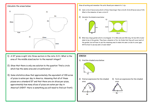 Area of Circle Lessons
