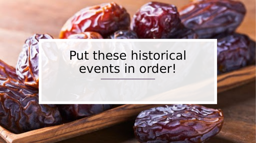 History event quiz - put these events in order!