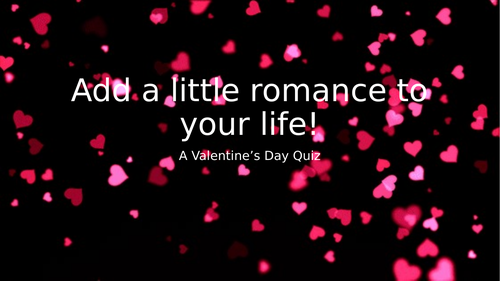 Valentine's Day Tutor Time Quiz!