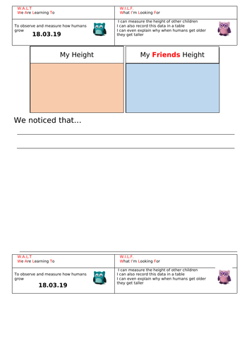 Bar Charts - Investigating Height