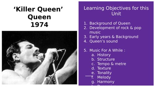 Killer Queen GCSE Full Analysis and annotated score Powerpoint