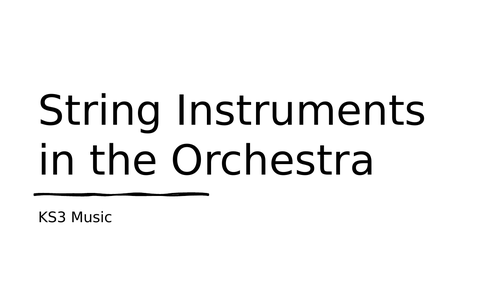 String Instruments for Online learning