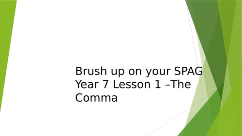 Brush up on your SPAG: The Comma