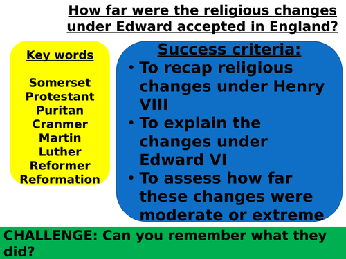 INTERPRETATIONS OF RELIGIOUS CHANGE UNDER EDWARD VI