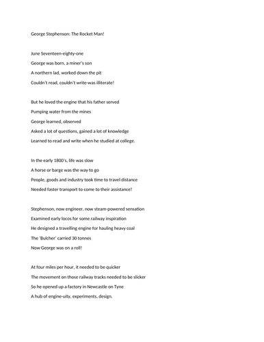 George Stephenson-The Rocket Man!