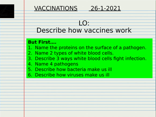 Vaccines - Virtual Lesson