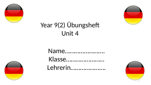 Work booklet for Stimmt 3 - Unit 4 - Meine Kindheit