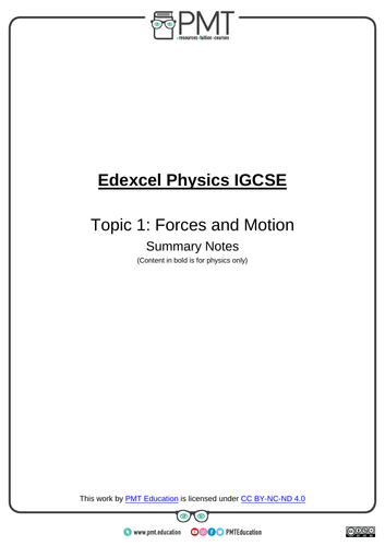 Edexcel IGCSE Physics Notes